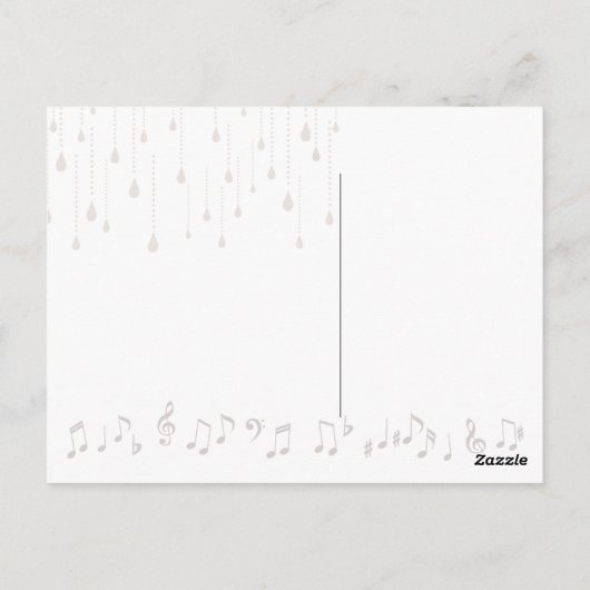 Carte Postale White Rain Symphony Missing You Custom Postcard (Dos)