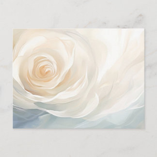 Carte Postale White rose abstract flower painting