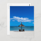 Carte Postale White Sand beach of Malope Flac Mauritius overloo (Devant / Derrière)