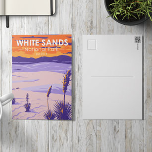 Carte Postale White Sands National Park Nouveau Mexique Vintage