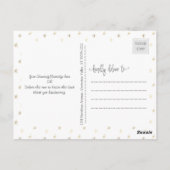 Carte Postale White Script HAPPY HOLIDAYS Photo Overlay (Dos)