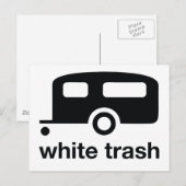 Carte Postale White Trash icône de remorque - parc de remorques (Devant / Derrière)