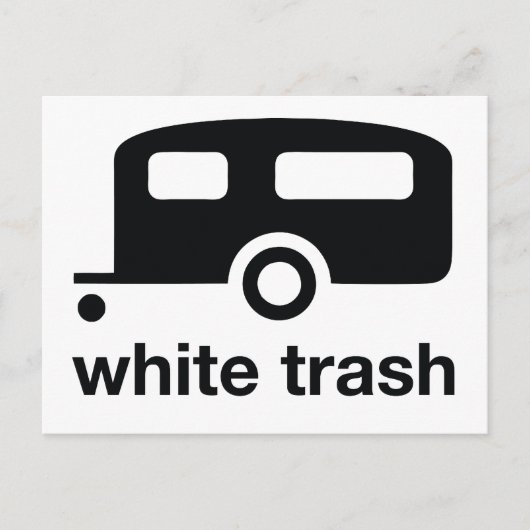 Carte Postale White Trash icône de remorque - parc de remorques (Devant)