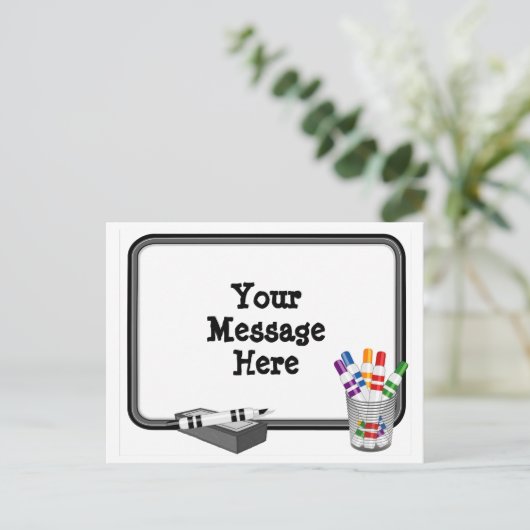 Carte postale Whiteboard (Debout devant)