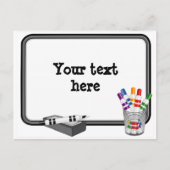 Carte postale Whiteboard, Customisez votre message (Devant)