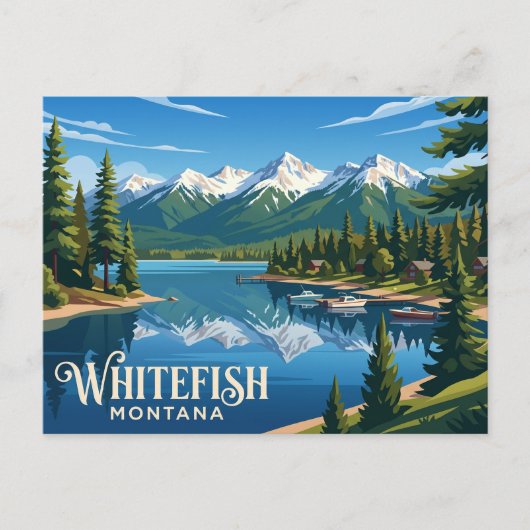 Carte Postale Whitefish USA (Devant)