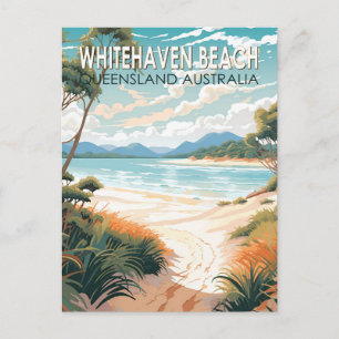 Carte Postale Whitehaven Beach Queensland Australie Travel Art