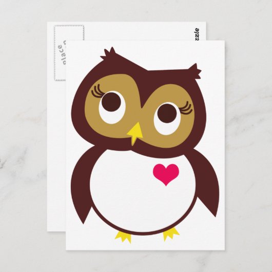 Carte Postale Whoo vous aime (Devant / Derrière)