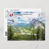 Carte Postale WHS UNESCO - Parc national Banff (Devant / Derrière)