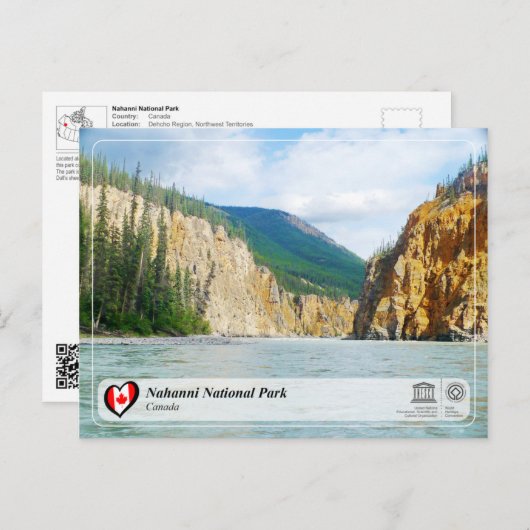 Carte Postale WHS UNESCO - Parc national de Nahanni (Devant / Derrière)
