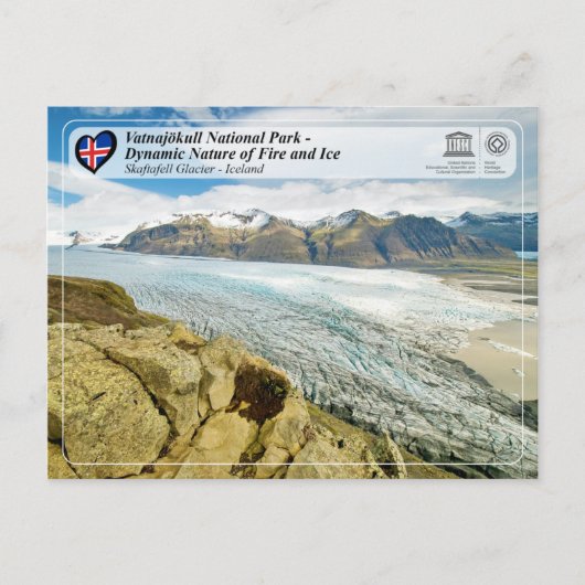 Carte Postale WHS UNESCO - Parc national de Vatnajökull (Devant)