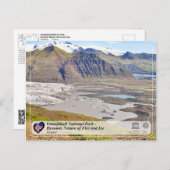Carte Postale WHS UNESCO - Parc national de Vatnajökull (Devant / Derrière)