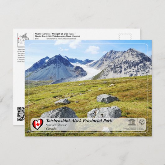 Carte Postale WHS UNESCO - Parc provincial Tatshenshini-Alsek (Devant / Derrière)