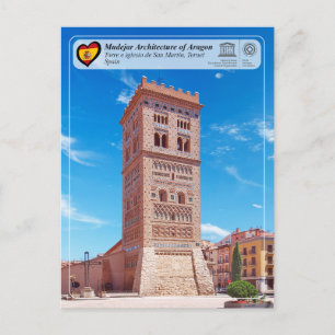 Carte Postale WHS UNESCO - Torre de la iglesia de San Martín