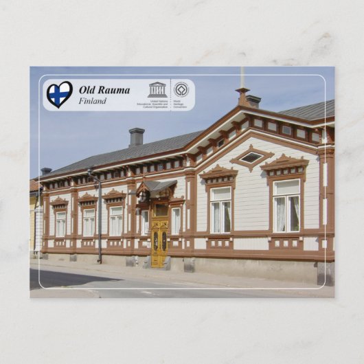 Carte Postale WHS UNESCO - Vieux Rauma (Devant)