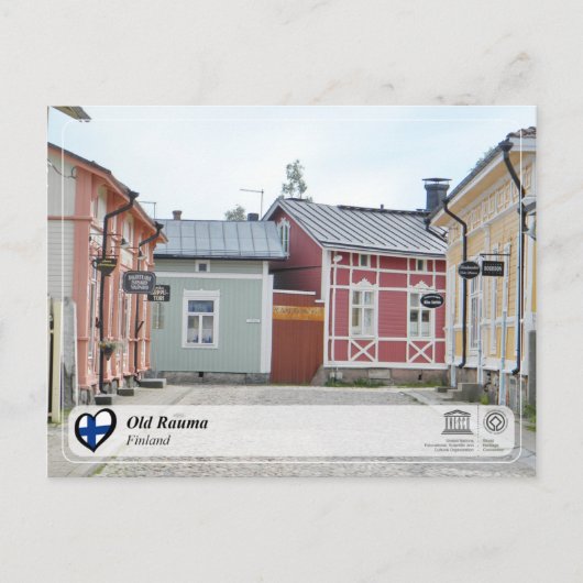 Carte Postale WHS UNESCO - Vieux Rauma (Devant)