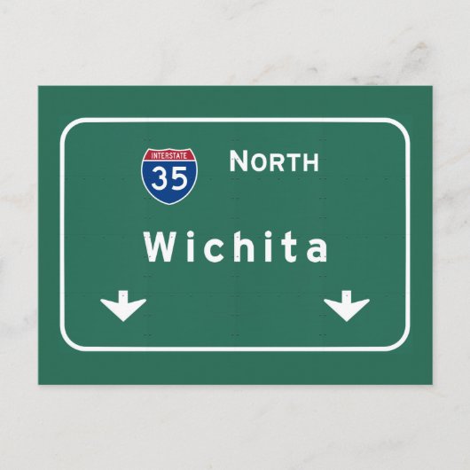 Carte Postale Wichita Kansas ks Interstate Highway Freeway : (Devant)