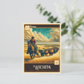 Carte Postale Wichita, Kansas | VINTAGE (Debout devant)