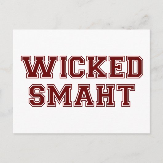 Carte Postale Wicked Smart (Smaht) College Boston (Devant)