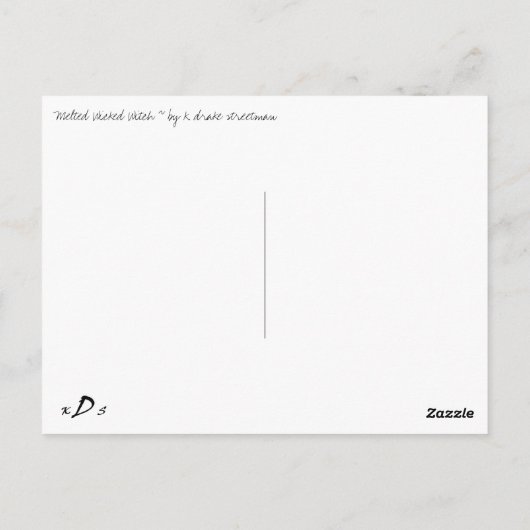Carte Postale Wicked Witch Melted (Dos)