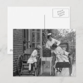 Carte Postale Wicker Wheelchair, années 1920 (Devant / Derrière)