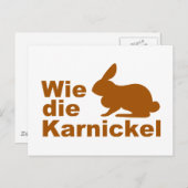 Carte Postale Wie die Karnickel... (Devant / Derrière)