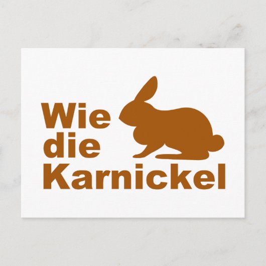 Carte Postale Wie die Karnickel... (Devant)