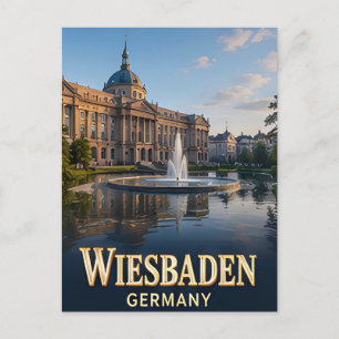 Carte Postale ✈️ Wiesbaden Allemagne Cadeau de voyage 🏛️