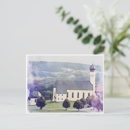 Carte postale Wieskirche, Bavière (Debout devant)