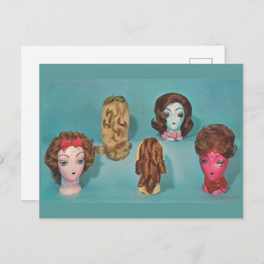 Carte Postale Wig rétro (Devant / Derrière)
