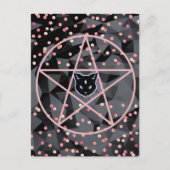 Carte Postale WiizyWitch Magic Witch Cosmic Chat Pentacle Magick (Devant)