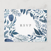 Carte postale Wild Azure RSVP avec choix de repas (Devant)