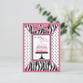 Carte postale Wild Birthday Cake Rose (Debout devant)