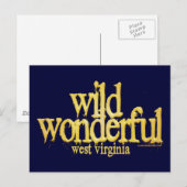 Carte Postale Wild Merveilleux Ouest Virginie-Jaune (Devant / Derrière)