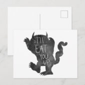 Carte Postale Wild Thing | Je vais te manger (Devant / Derrière)
