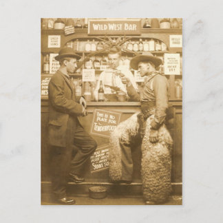 Carte Postale Wild West Bar