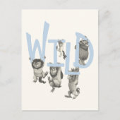 Carte Postale WILD | Wild Things et Max - Bleu (Devant)