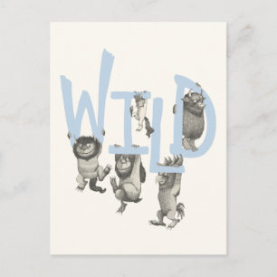 Carte Postale WILD Wild Things et Max - Bleu