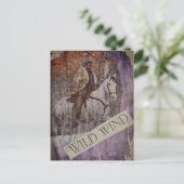 Carte Postale Wild Wind Retro Cowboy and Horse (Debout devant)