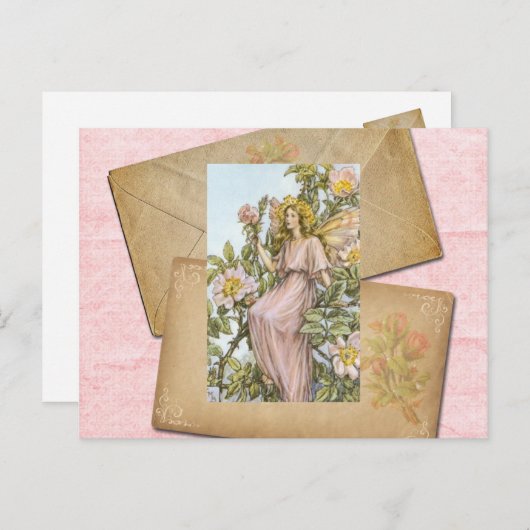 Carte Postale Wilde Rose Fairy Card (Devant / Derrière)