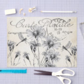 Carte Postale Wildflower Dragonfly Decoupage Craft Tissuepapier (Craft)