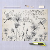 Carte Postale Wildflower Dragonfly Decoupage Craft Tissuepapier (Craft)