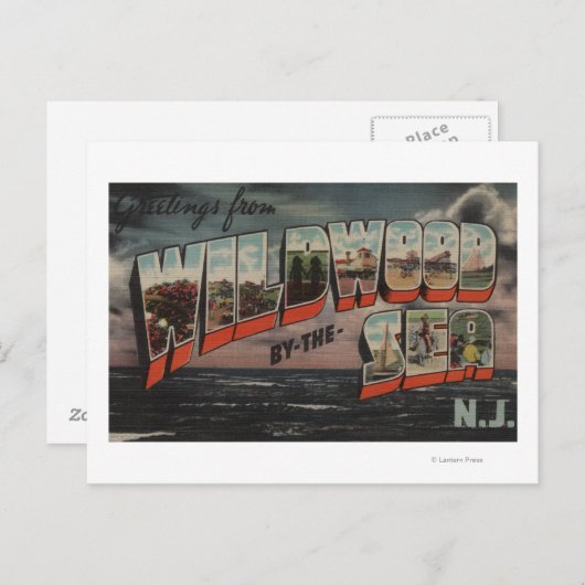 Carte Postale Wildwood by the Sea, New Jersey (Devant / Derrière)