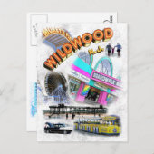 Carte Postale Wildwood, New Jersey Boardwalk Postcard (Devant / Derrière)