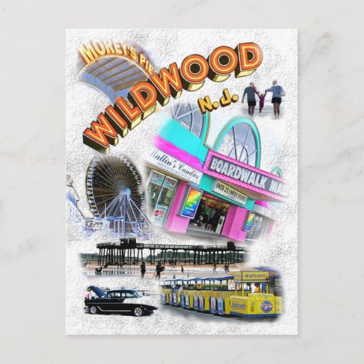 Carte Postale Wildwood, New Jersey Boardwalk Postcard (Devant)