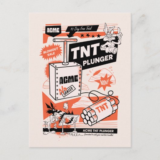 Carte Postale WILE E. COYOTE™ | ACME TNT Dynamite Plunger (Devant)