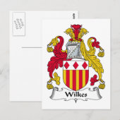 Carte Postale Wilkes Family Crest (Devant / Derrière)
