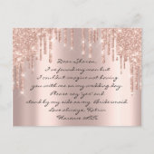 Carte Postale Will Bridesmaid Rose Parties scintillant Drips Spa (Devant)