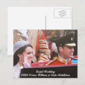 Carte Postale Will et Kate Mariage royal (Devant / Derrière)