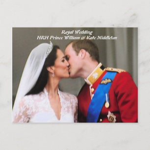 Carte Postale Will et Kate Mariage royal
